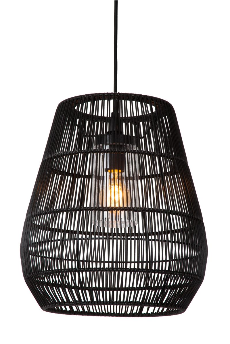 LUCIDE NERIDA - Lampada a Sospensione Esterno - Ø 35 cm - 1xE27 - Nera