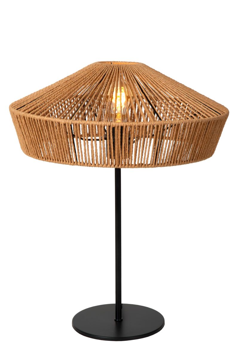 LUCIDE YUNKAI - Lámpara de Mesa - Ø 40 cm - 1xE27 - Natural