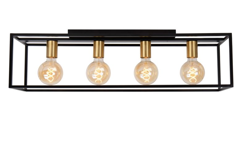 LUCIDE RUBEN - Lampada da Soffitto - 4xE27 - Nera