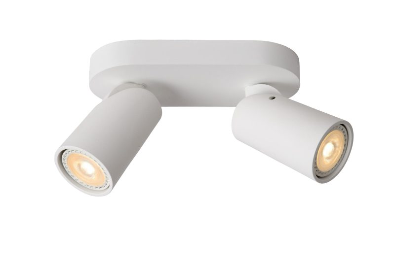 LUCIDE XYRUS - Faretto da Soffitto - LED Dim to Warm - GU10 - 2x5W 2200K/3000K - Bianco