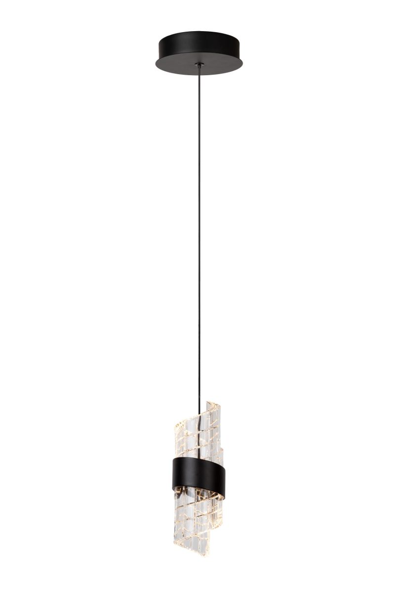 LUCIDE KLIGANDE - Lampada a Sospensione - Ø 13 cm - LED - 1x9W 2700K - Nera