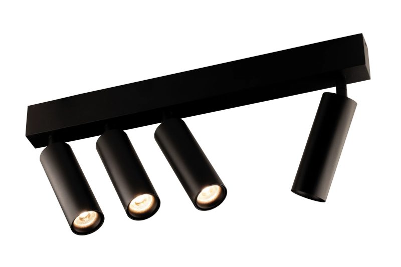 Fantasia Lopal 4L faretto LED da soffitto nero, 4x orientabile, dimmerabile