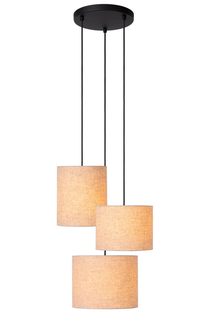 LUCIDE MAYA - Hanglamp - Ø 46 cm - 3xE27 - Beige
