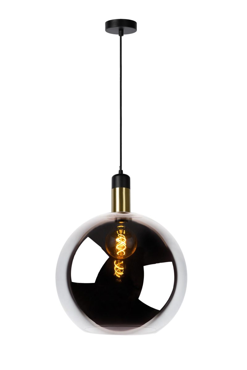 LUCIDE JULIUS - Lampada a Sospensione - Ø 40 cm - 1xE27 - Fumé