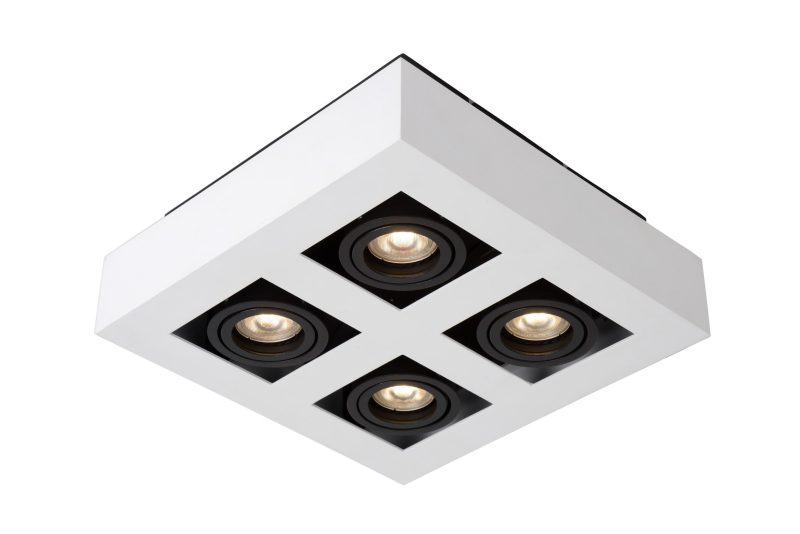 LUCIDE XIRAX - Faretto da Soffitto - LED Dim to Warm - GU10 - 4x5W 2200K/3000K - Bianco