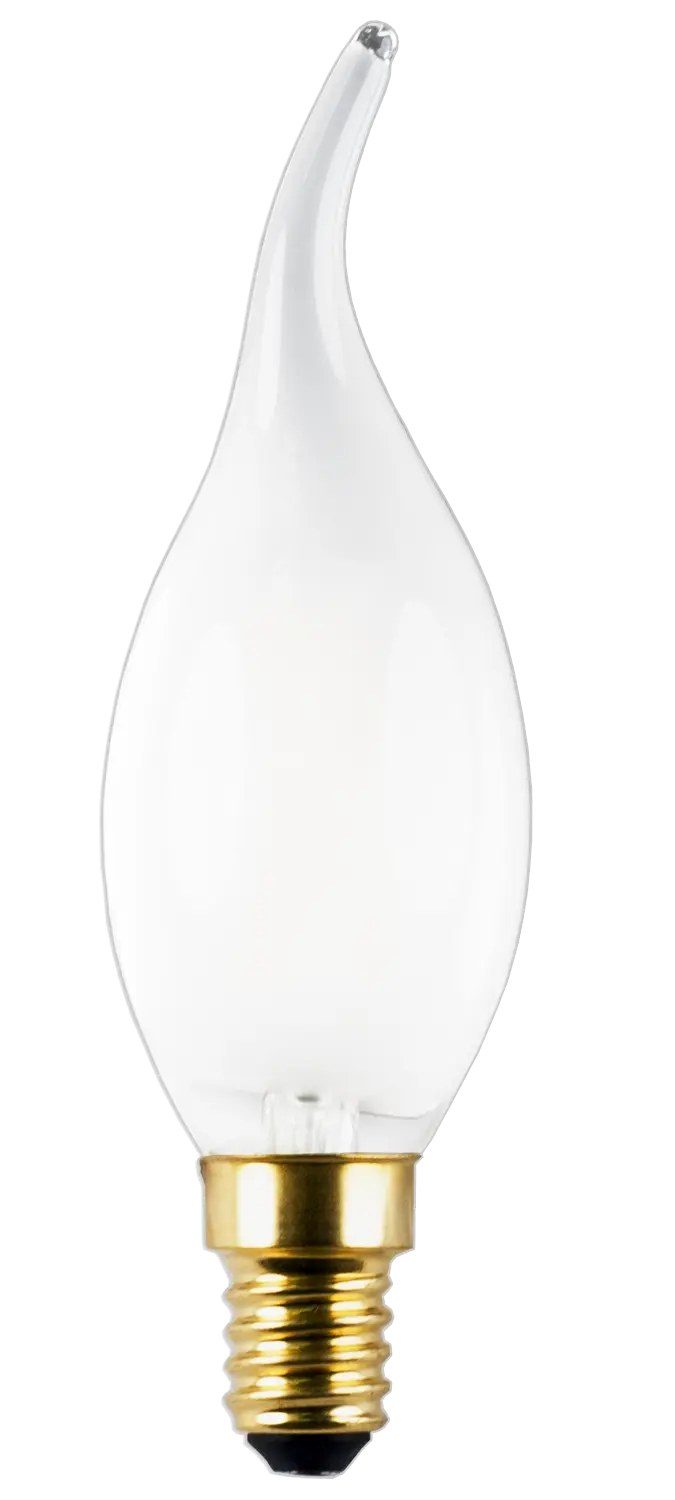 Fantasia E14 LED kaarslamp filament C35, 4W dimbaar, mat wit glas