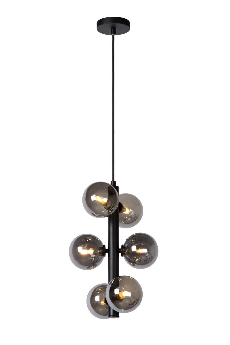 LUCIDE TYCHO - Lampada a Sospensione - Ø 25,5 cm - 6xG9 - Nera