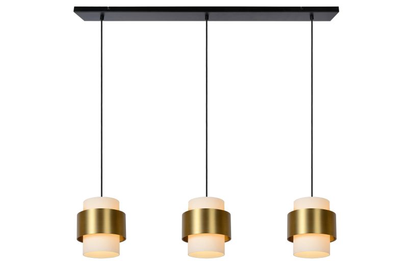 LUCIDE FIRMIN - Hanglamp - 3xE27 - Mat Goud / Messing