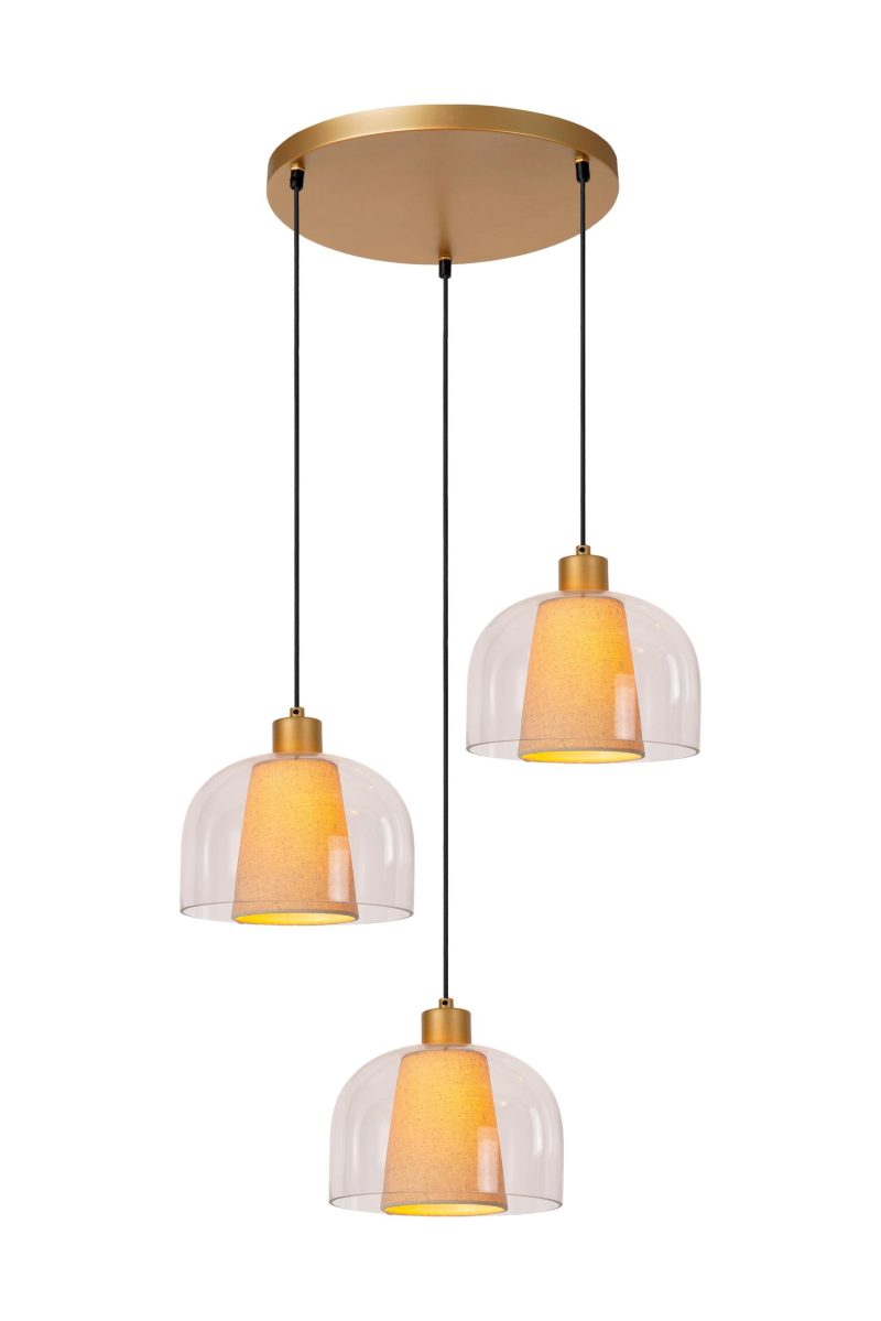 LUCIDE GUNHILD - Pendelleuchte - 3xE27 - Transparent