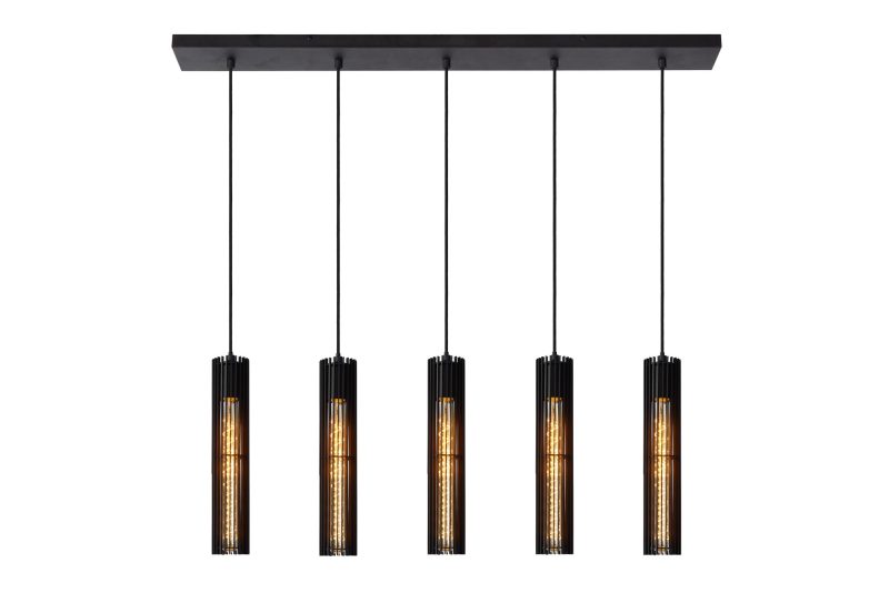 LUCIDE LIONEL - Pendelleuchte - 5xE27 - Schwarz