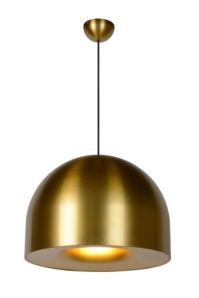 LUCIDE AKRON - Lampada a Sospensione - Ø 50 cm - 1xE27 - Oro Opaco / Ottone