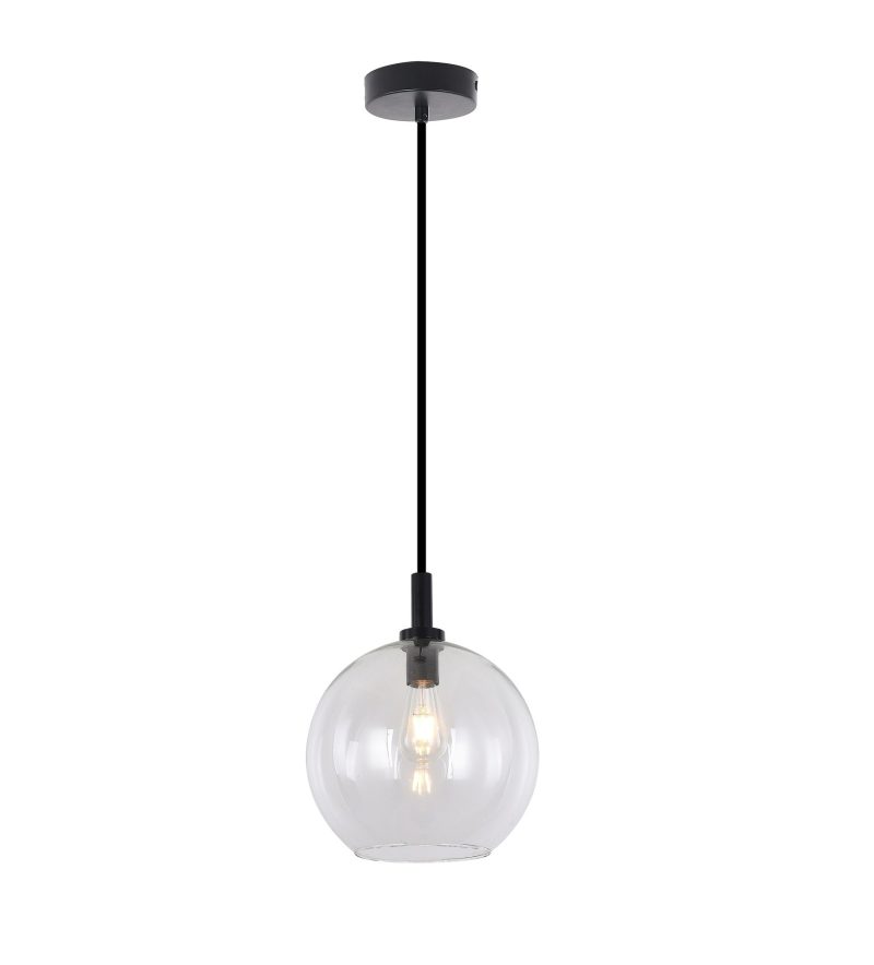 Fantasia Osira ceiling cup black steel, 3m cable, excl. glass shade