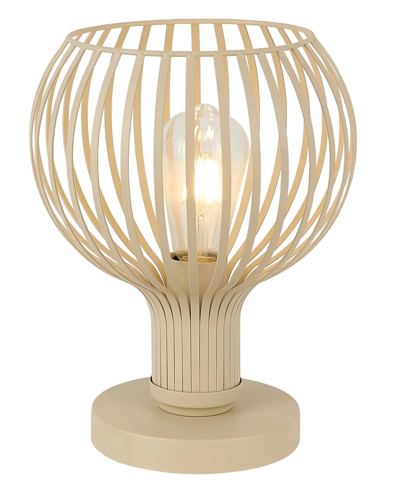 Fantasia RAGA lampe de table beige, culot E27, 1 point lumineux