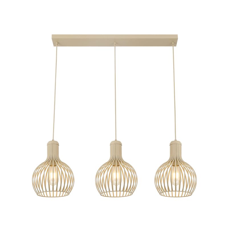 Fantasia RAGA hanglamp met 3x E27-fitting, beige, Deco-collectie