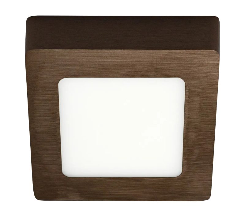 Fantasia FLUKE square ceiling light brushed bronze 12 cm
