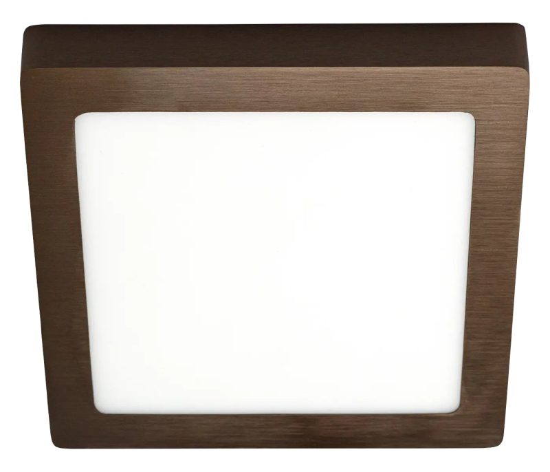 Fantasia Fluke LED Deckenleuchte Quadratisch Bronze Gebürstet 18W