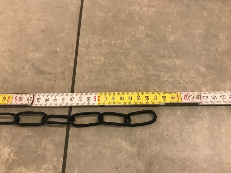 Catena nera, maglie 35x20 mm, al metro