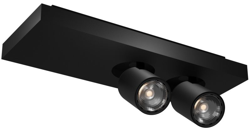 Fantasia Nysit ceiling spot square 2-light GU10 dimmable black