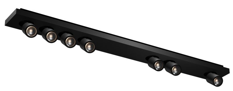 Fantasia Nysit LED ceiling light square 7-light GU10 dimmable black
