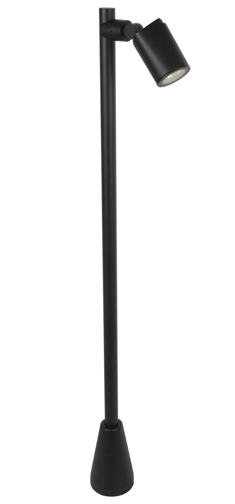 Fantasia Wayra sokkellamp voor buiten, aluminium, zwart, GU10-fitting, IP65