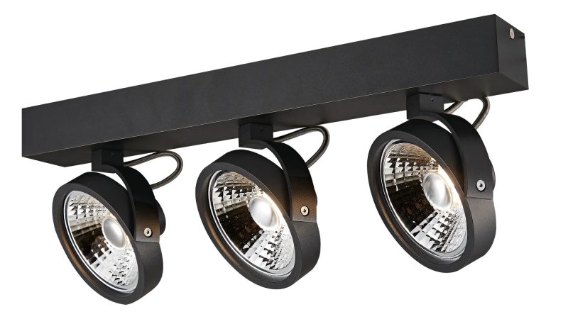 Fantasia Pulse-2 Deckenleuchte schwarz, 2x AR111 LED 12W 2700K dimmbar