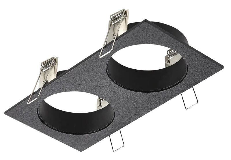 Fantasia Zoom faretto da soffitto 2 luci nero satinato GU10