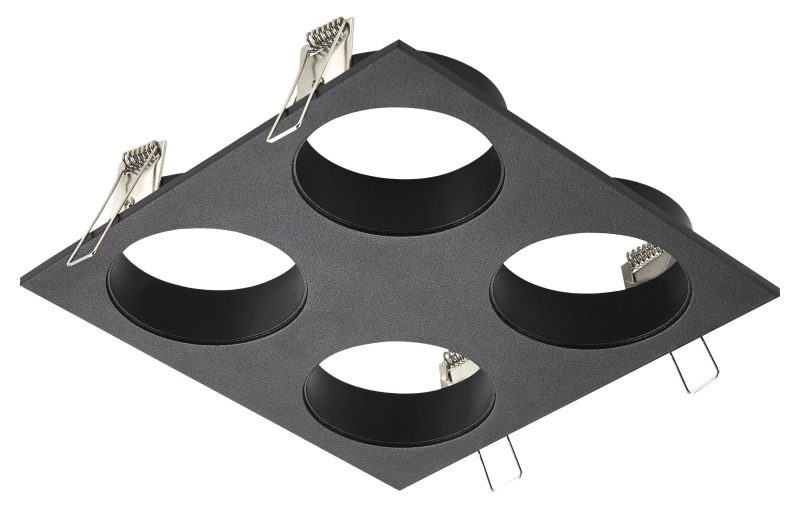 Fantasia ZOOM surface spotlight 4-light, satin black GU10