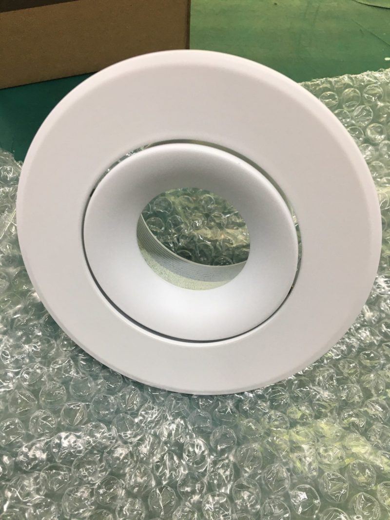 Foco empotrable GU10 blanco 111mm aluminio, corte 80mm