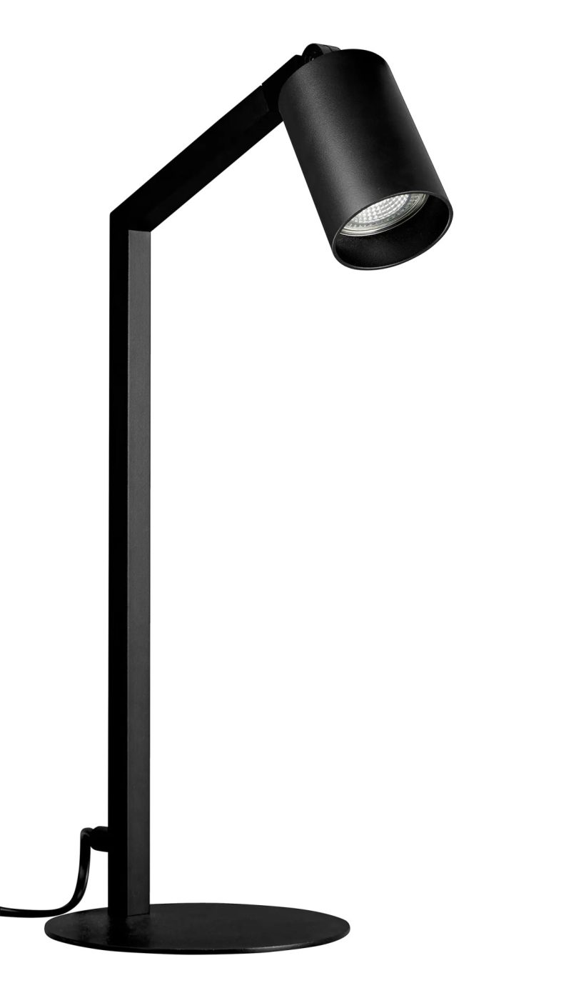 Fantasia Lampe de table Taboo noire et or brossé, culot GU10