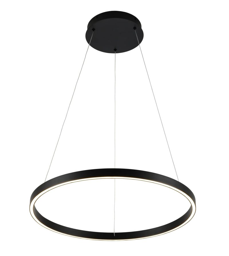Fantasia Guri LED Pendelleuchte rund schwarz 54W 3000K dimmbar