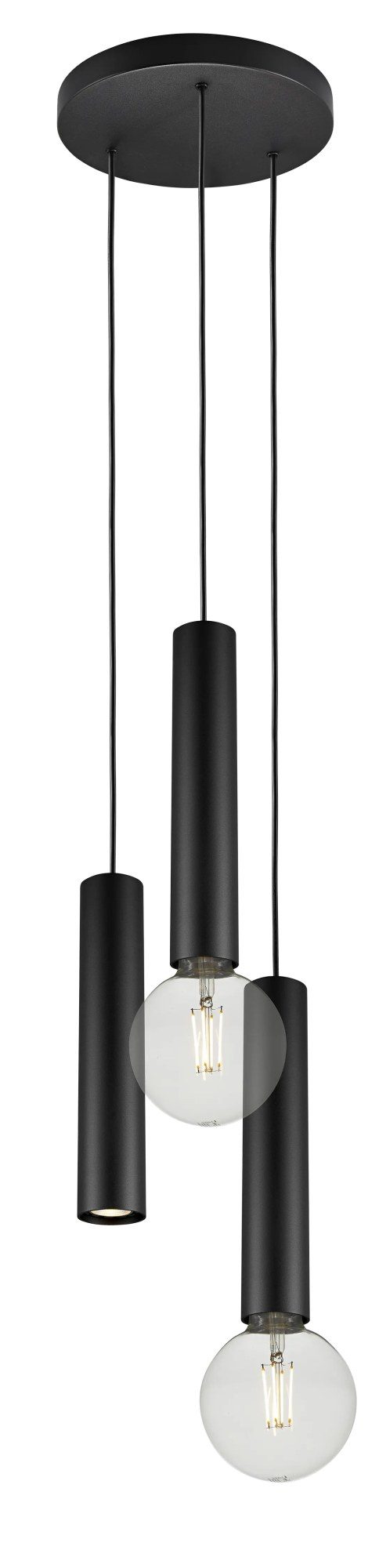 Fantasia Taboo pendant light 3-point black aluminium, GU10 and E27