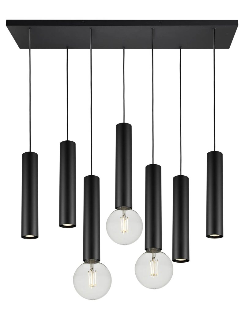 Fantasia Taboo pendant light 7 light points black GU10/E27 excl. bulbs