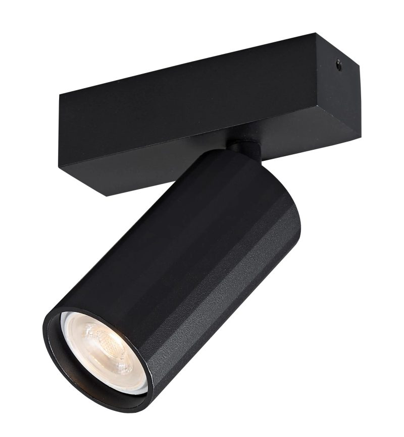 Fantasia Oryx opbouwspot MR11 zwart aluminium, lamp niet inbegrepen
