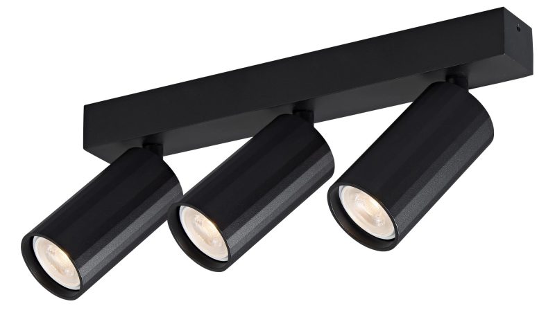 Fantasia Oryx 3-light spot bar MR11, dimmable, black, excl. bulb