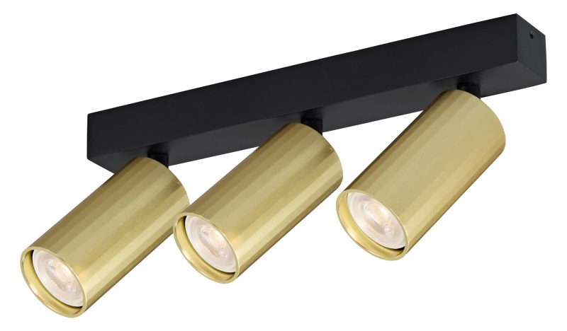 Fantasia Oryx spotlight bar 3 lights MR11 black/gold aluminium