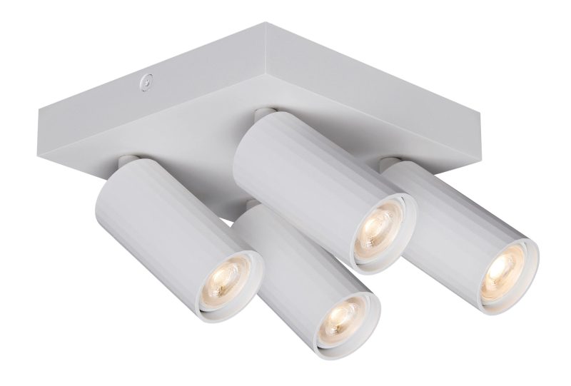 Fantasia Oryx square surface spotlight 4-light white MR11 fitting