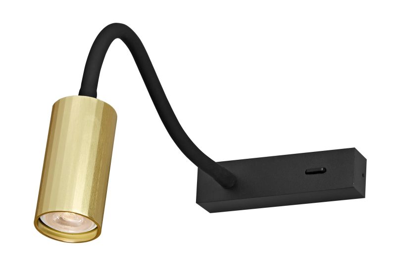 Fantasia Oryx applique flexible noir-doré, douille MR11