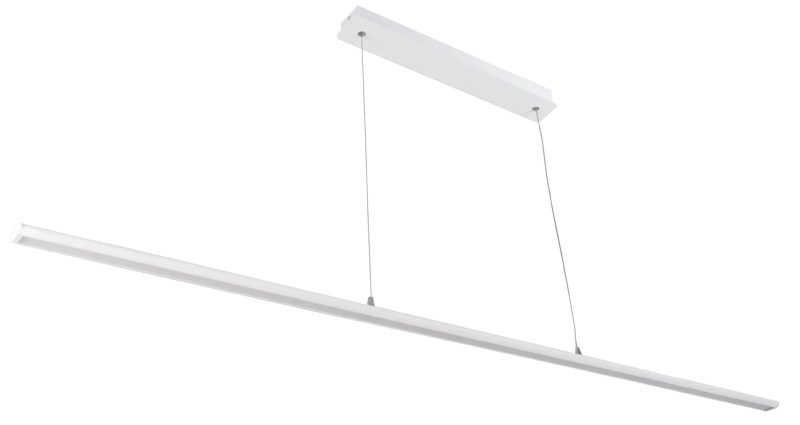 Fantasia Lampada a sospensione Lino LED 176 cm, 36W, dimmerabile, bianco alluminio