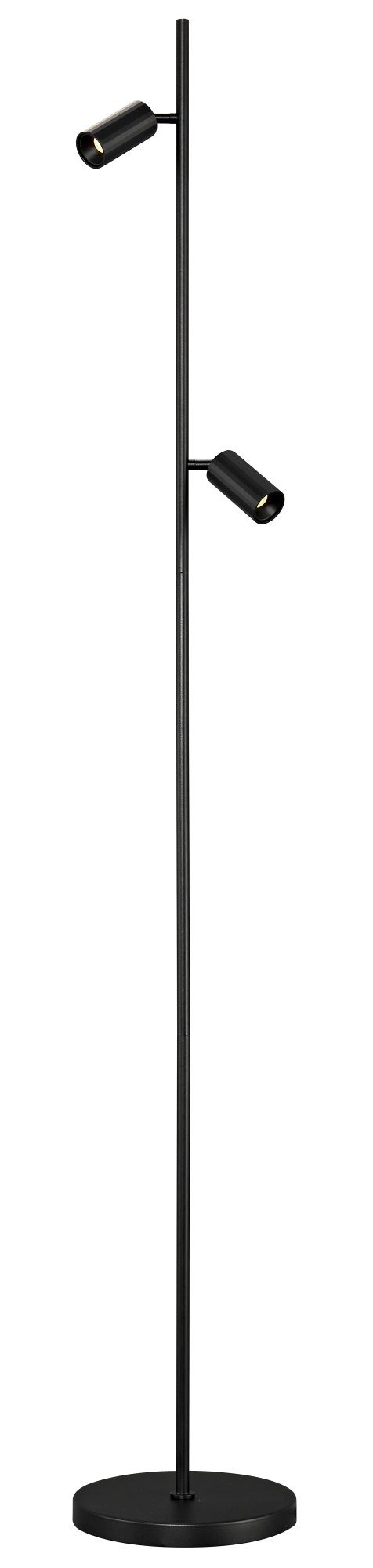 Fantasia Oryx lampada da terra nera alluminio, 2 punti luce GU10 MR11