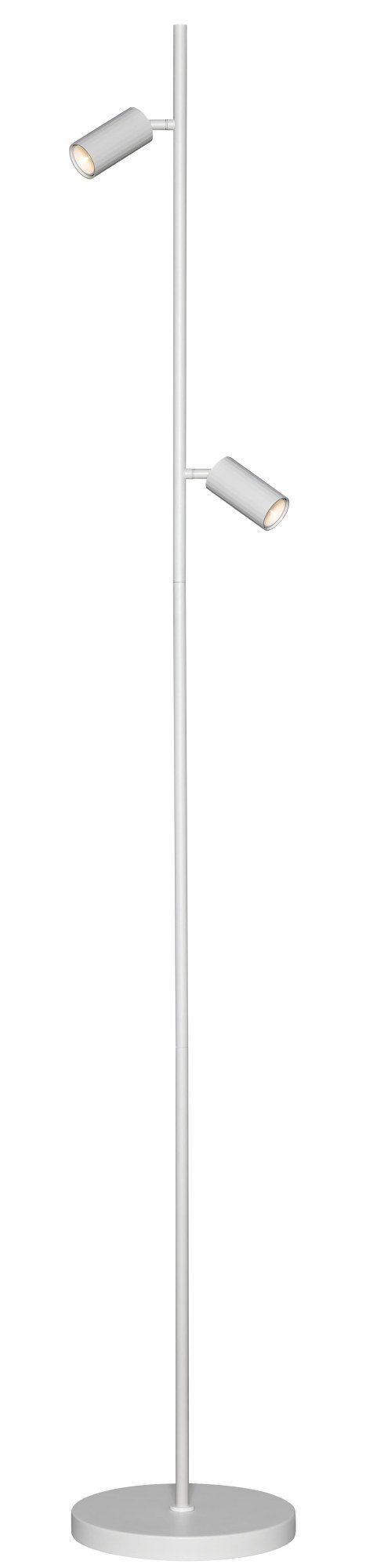 Fantasia Lampada da terra Oryx bianca alluminio, 2 faretti GU10