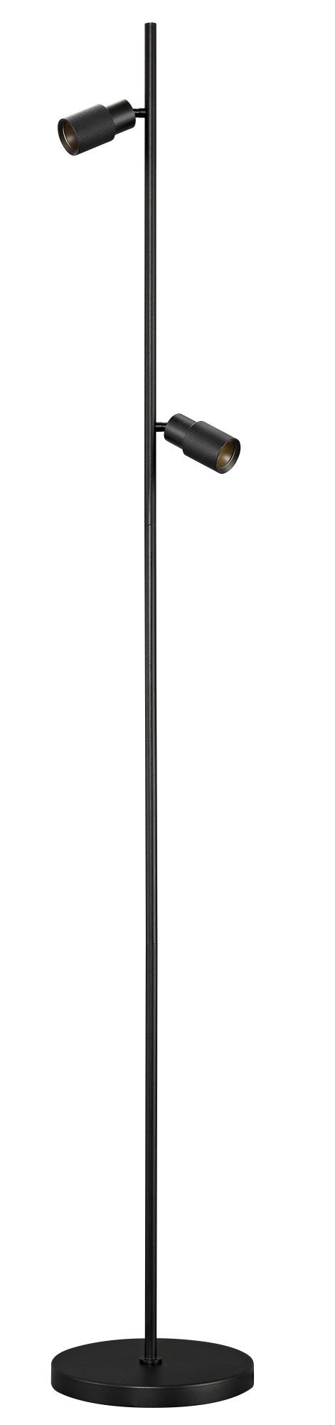 Fantasia Nysal Stehlampe schwarz mit 2 Lichtpunkten, dimmbar