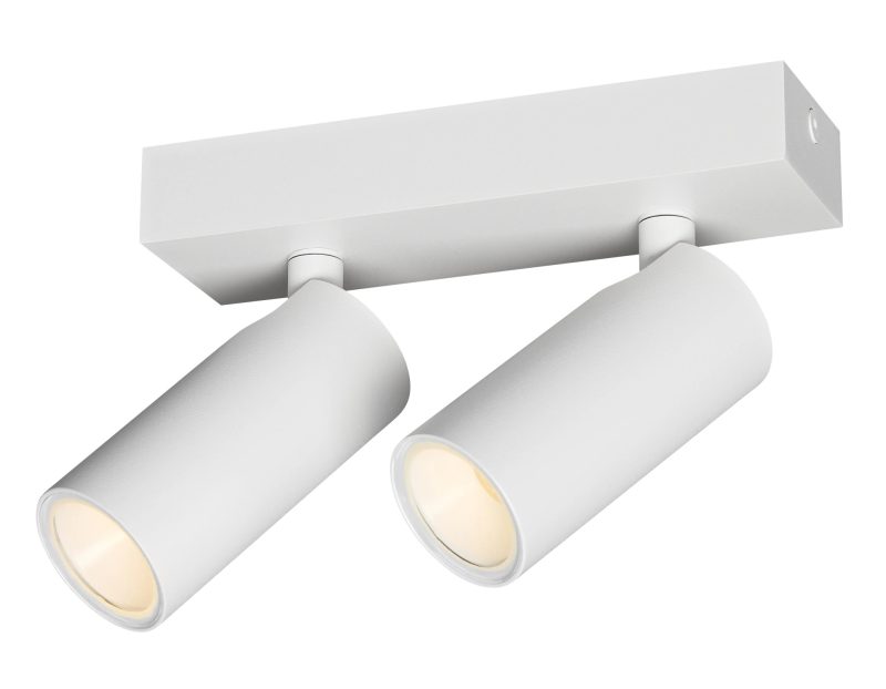 Fantasia Xia surface-mounted spot 2-light white, GU10, dimmable, tiltable