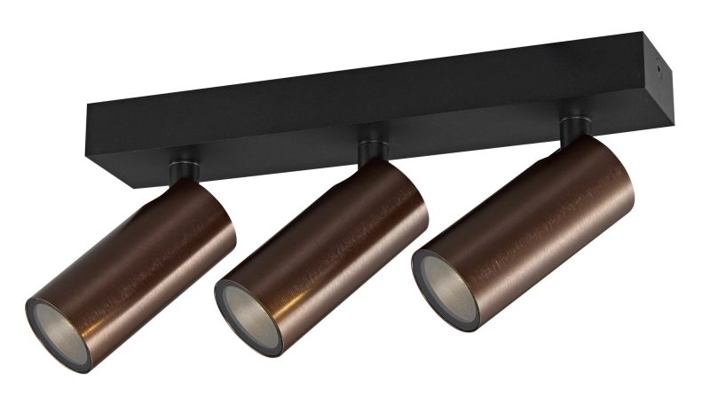Fantasia Xia ceiling spotlight 3-light, bronze, adjustable, GU10 (bulb excl.)