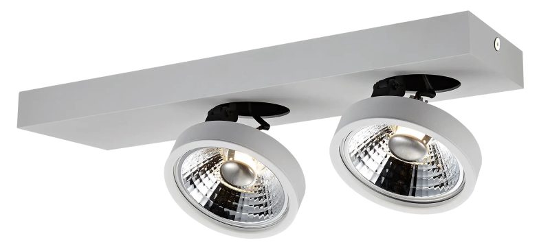 Fantasia Aeon plafondspot 2x AR111 12W wit, dimbaar, 350° draaibaar