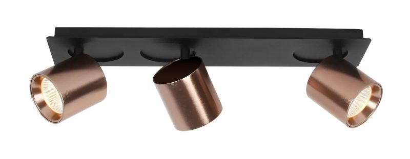 Fantasia Oyo LED ceiling spot 3-light bronze, adjustable heads