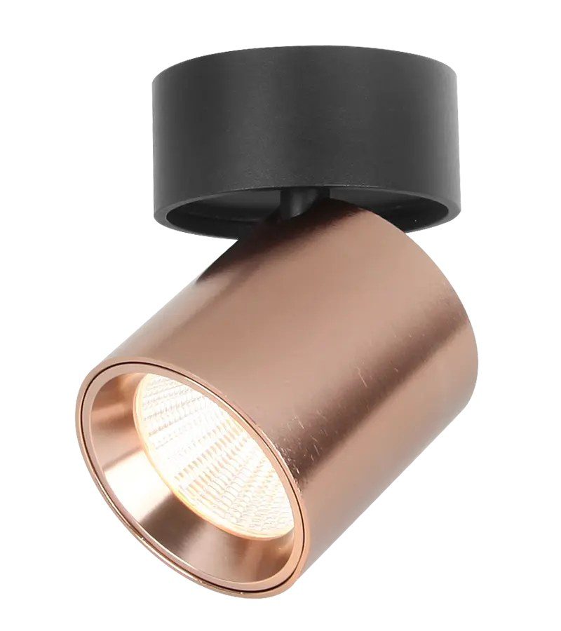 Fantasia Foco LED Oyo redondo bronce, orientable, 620 lúmenes 2700K IP40