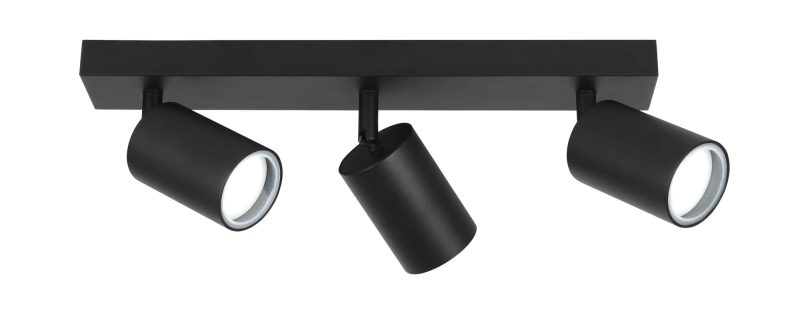 Fantasia Inaki surface-mounted spotlight 3 lights black, tiltable, GU10