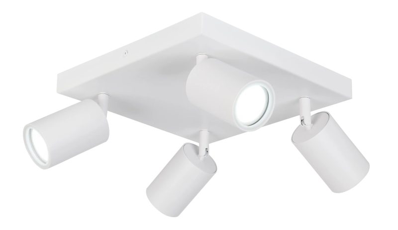 Fantasia Inaki surface-mounted spotlight 4 lights white aluminium GU10 IP44