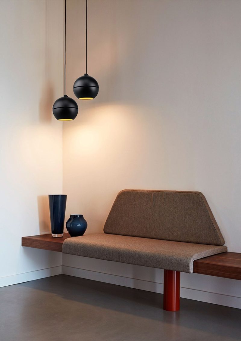 Fantasia Orbit LED pendant light 6W/9W dimmable 2700K black aluminium