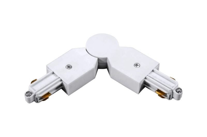 Fantasia Conector en L Track ajustable blanco para riel monofásico